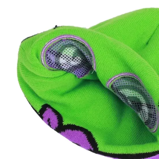 TMNT Rolldown Donny Adult Acrylic Mesh Eye Green Beanie image {2}