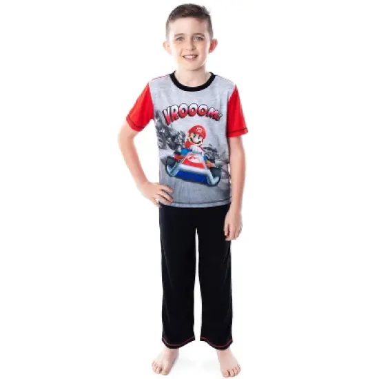 Super Mario Bros. Boys' Mario Kart VROOOM! Video Game 3 Piece Pajama Set image {5}