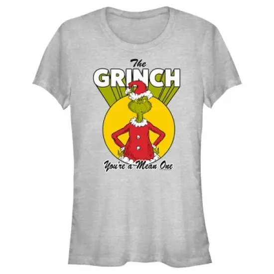 Junior's Dr. Seuss Christmas The Grinch You're a Mean One T-Shirt image {3}