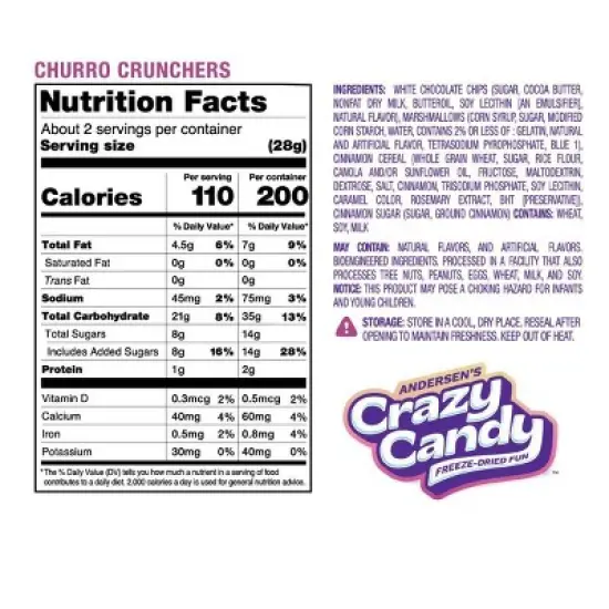 Crazy Candy Freeze Dried Candy - Churro Crunchers - 1.7oz image {3}