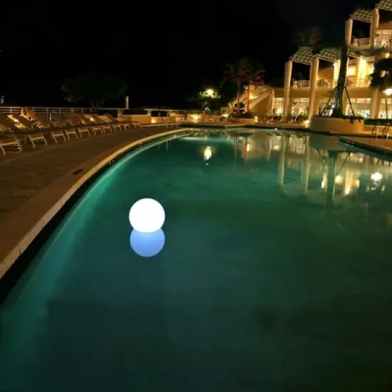 Swim Central 9" Chill Lite Floating Swimming Pool Choose-A-Color Round Bubble Light image {1}