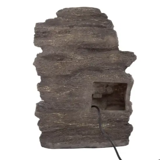 Nature Spring Cascading Outdoor 3-Tier Rock Water Fountain image {1}