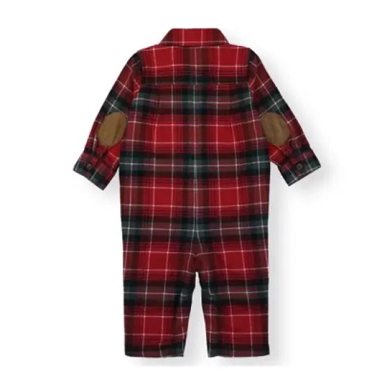Hope & Henry Baby Organic Cotton Boy Layette Long Sleeve Button Front Romper, Infant image {3}