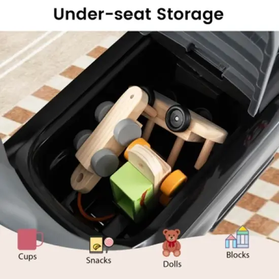 Costway Kids Ride on Push Car with Horn & Start-up Sound Under-seat Storage Push Handle image {7}