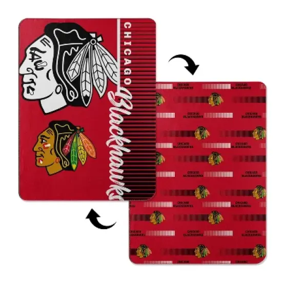 NHL Chicago Blackhawks Double Sided Cloud Throw Blanket image {2}