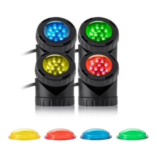 LED Submersible Light with Photocell & Transformer - Alpine Corporation: Weather-Resistant, Electric Powered Landscape Ground Spotlight image {3}