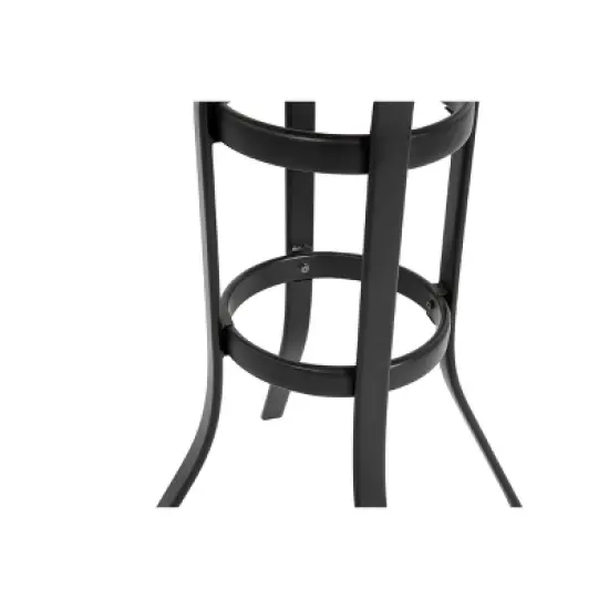 FIONECA 3-Piece Outdoor Rattan Bar Stool Set with Glass Table Top &uml;C Wicker Bar Chairs for Backyard, Garden, Pool, Balcony, and Deck, Brown image {9}