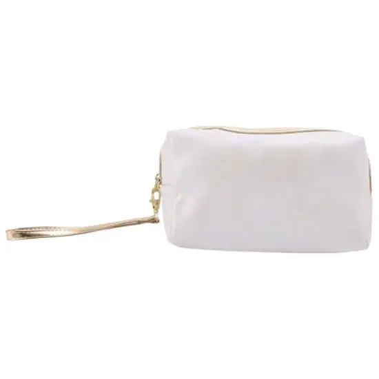 Unique Bargains Women's Portable Solid Color Dots Makeup Bag 1 Pc image {4}