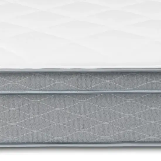 Dreamfoam Bedding Doze 11 Inch Soft Plush Firmness Pillow Top Comfort Convoluted Memory Foam Mattress, Full, White image {1}