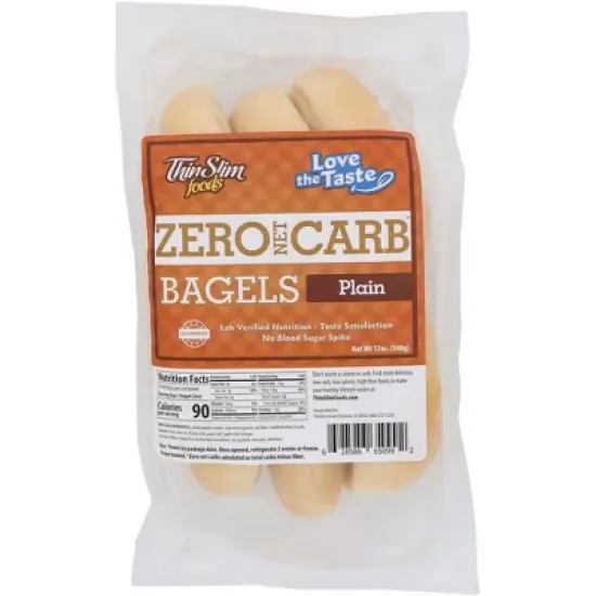 Thinslim Foods Bagel Plain Low Carb - Case of 6 - 12 oz image {2}