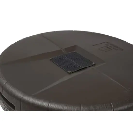 Good Ideas Aspen ECO 50 Gallon Capacity Rain Barrel Water Storage Collector Saver with Brass Spigot and Removable Lid, Oak Brown image {1}