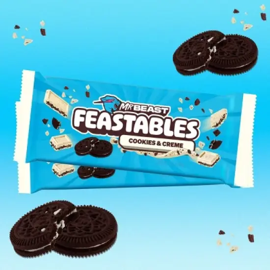 Feastables MrBeast Cookies and Cream Chocolate Bar - 60g image {1}