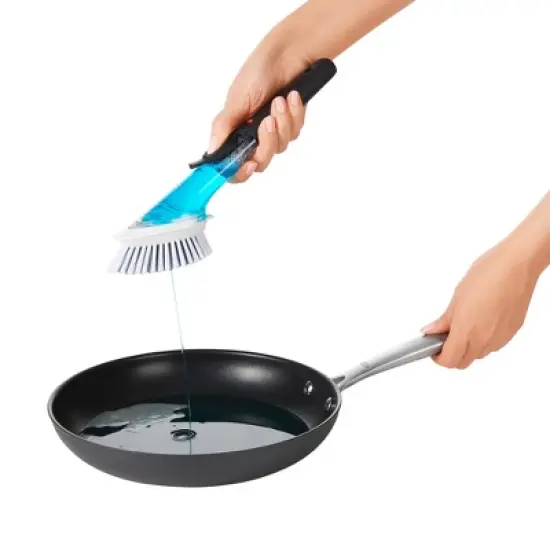 OXO Soap Dispensing Dish Brush Storage Set image {2}