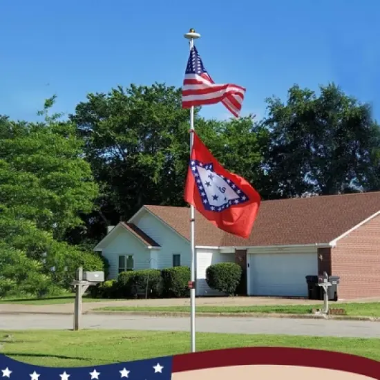 Yescom 20FT Telescopic Aluminum Flag Pole image {8}