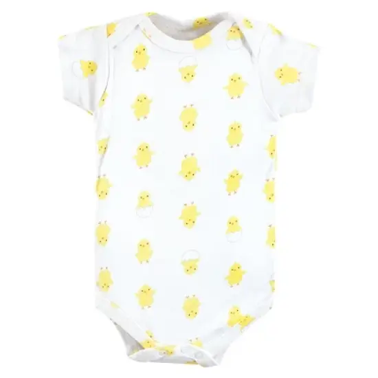 Hudson Baby Unisex Baby Cotton Bodysuits, Eggstra Cute image {3}