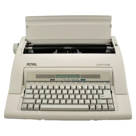 Royal&reg; Scriptor II Portable Electronic Typewriter in White image {6}