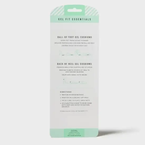 Fab Feet Women's by Foot Petals Fit Essentials Gel Shoe Cushions - Clear image {6}