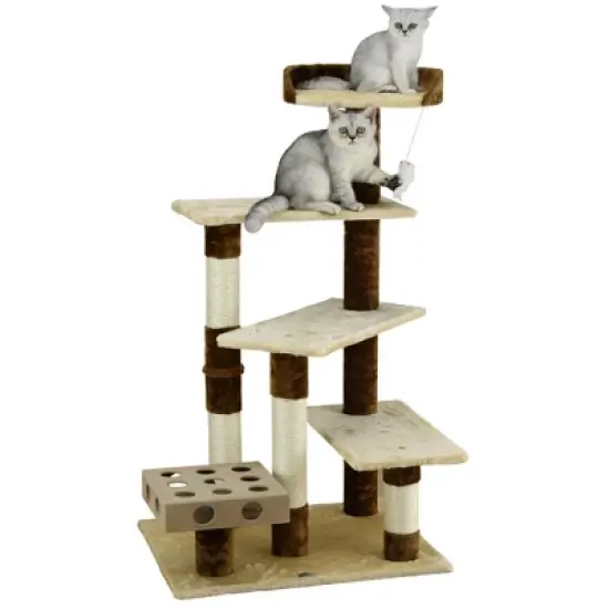 Go Pet Club 45" IQ Busy Box Cat Tree with Sisal Covered Scratching Posts SF052 image {2}
