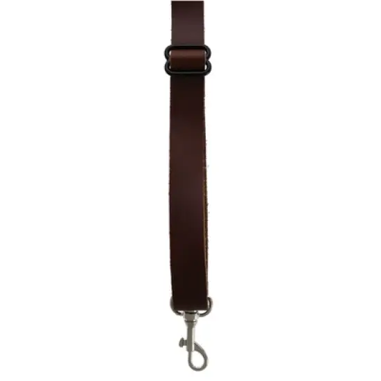 CTM Men's Smooth Coated Leather Slim Width Suspenders with Metal Swivel Hook Ends image {3}