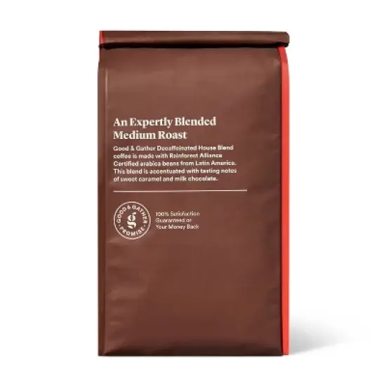 House Blend Medium Roast Ground Coffee - Decaf - 12oz - Good & Gather&trade; image {2}