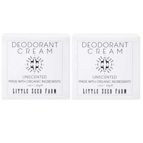 Little Seed Farm All Natural Deodorant Cream, Aluminum Free Deodorant for Women or Men, (2.4 Oz) - Unscented - (PACK OF 2) image {4}
