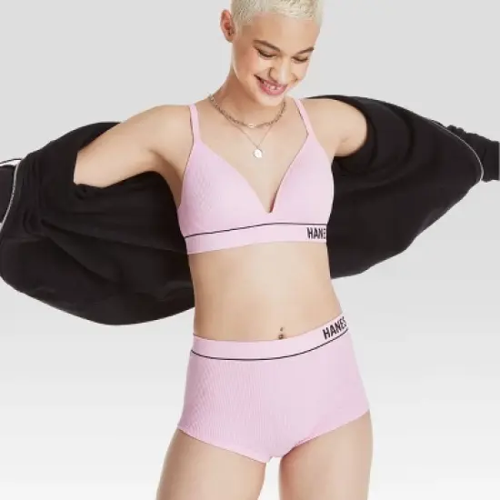 Hanes Originals Women's Ribbed Seamless Contour Bra MHB004 image {3}