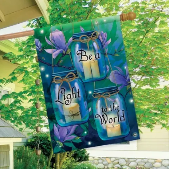 Be A Light To The World Spring House Flag Inspirational 28" x 40" Briarwood Lane image {2}