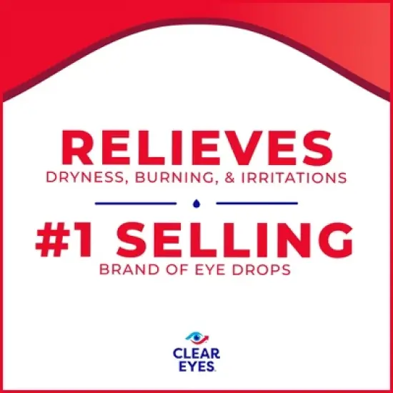 Clear Eyes Redness Relief Eye Drops for Redness, Dryness, Burning, & Irritation - 0.5 fl oz image {2}