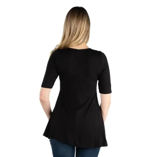 24seven Comfort Apparel Women's Maternity Swing Tunic Top image {2}