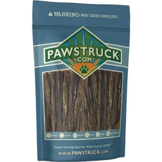 Pawstruck 5" Junior Beef Gullet Bully Sticks for Dogs & Puppies Natural Odorless Jr. Esophagus Treat - Joint Health Mini Thin Jerky Chew Steer Stix image {8}