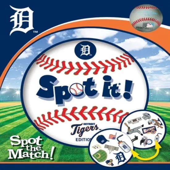 MasterPieces Officially Licensed MLB Detroit Tigers Spot It Game for Kids and Adults image {1}