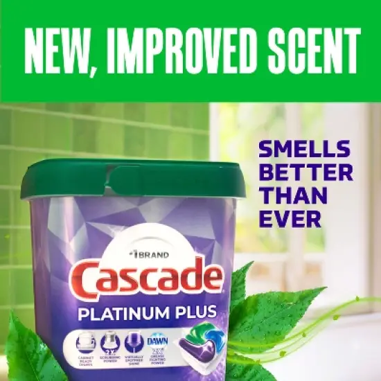 Cascade Platinum Plus Action Pacs Dishwasher Detergent - Mountain Scent - 47ct image {7}