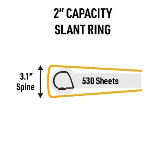 Avery UltraDuty SDS Binder with Chain, Durable Poly Binder, 2" Slant Ring, Holds 530 Sheets (77712) image {5}