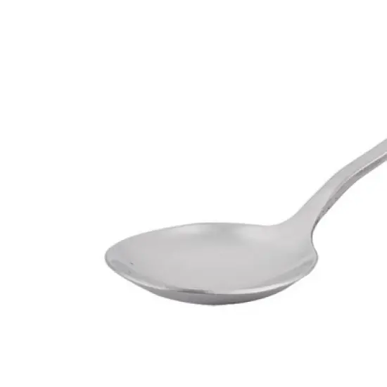 Unique Bargains Stainless Steel Round Kitchen Table Tea Soup Serving Spoons 7.4" x 1.9" Silver Tone 5 Pcs image {1}