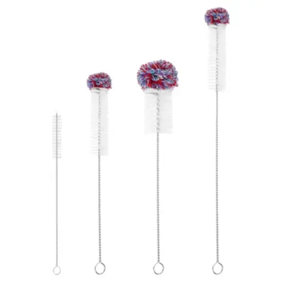 Unique Bargains Rust Resistant Durable Reusable Soft Bristles Cleaning Brush 1 Set of 4 Pcs image {5}