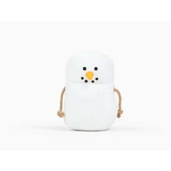 Midlee Marshmallow Snowman Dog Toy- Winter Plush Tug Tug image {8}