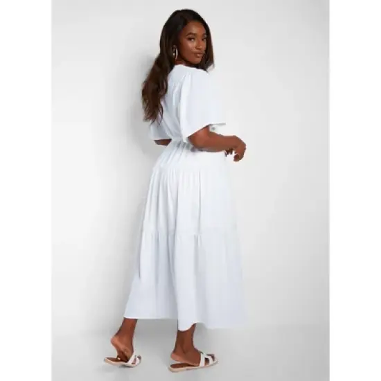 Rebdolls Women's Draya Tiered Midi A Line Dress image {3}