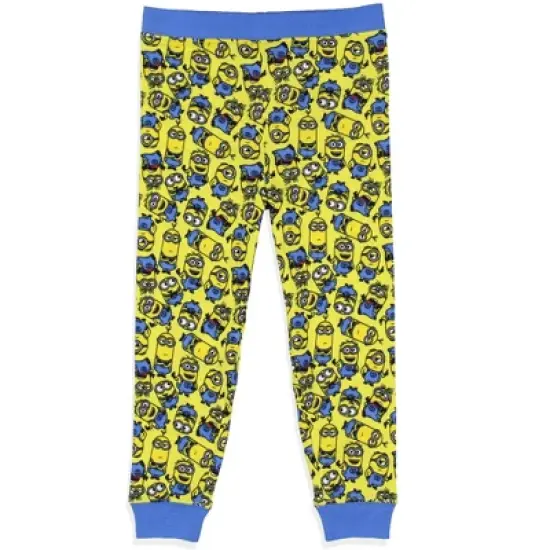 Despicable Me Toddler Boys' Minions Crew Bob Stuart Phil Sleep Pajama Set Yellow image {3}
