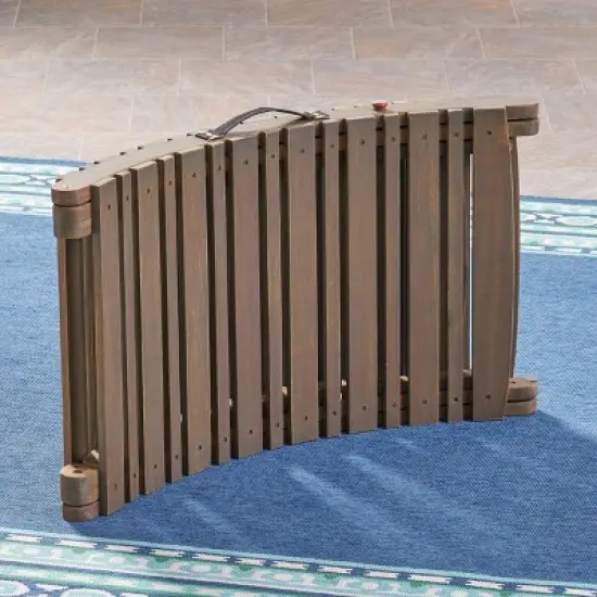 Lahaina 2pk Acacia Wood Foldable Chaise Lounge: Weather-Resistant, No Assembly - Christopher Knight Home image {3}