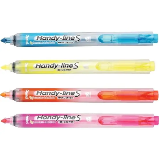 Pentel Recycled Handy-Lines Slim Retractable Highlighters 698067 image {2}