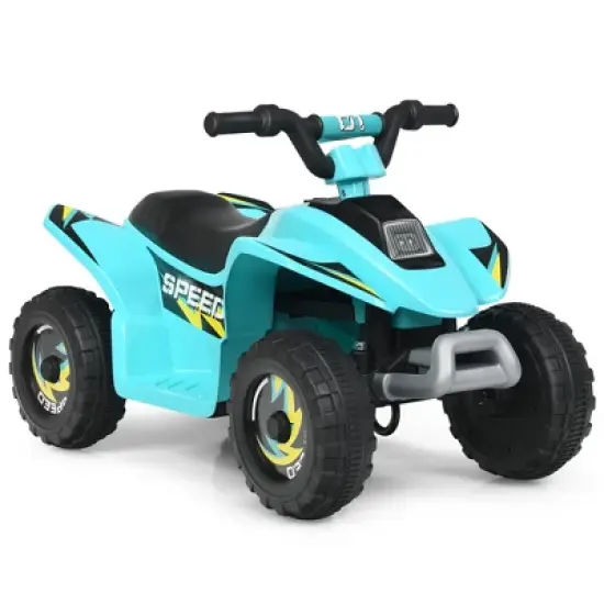 Costway 6V Kids Electric Quad ATV 4 Wheels Ride On Toy Toddlers Forward&Reverse White\Black\Blue\Red image {11}
