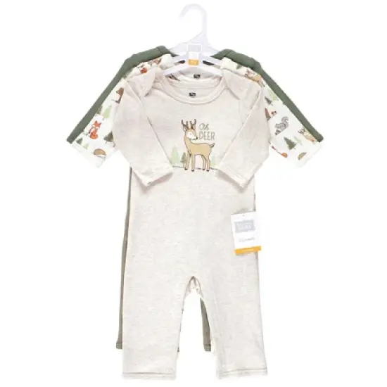Hudson Baby Infant Boy Cotton Coveralls, Forest Animals image {1}