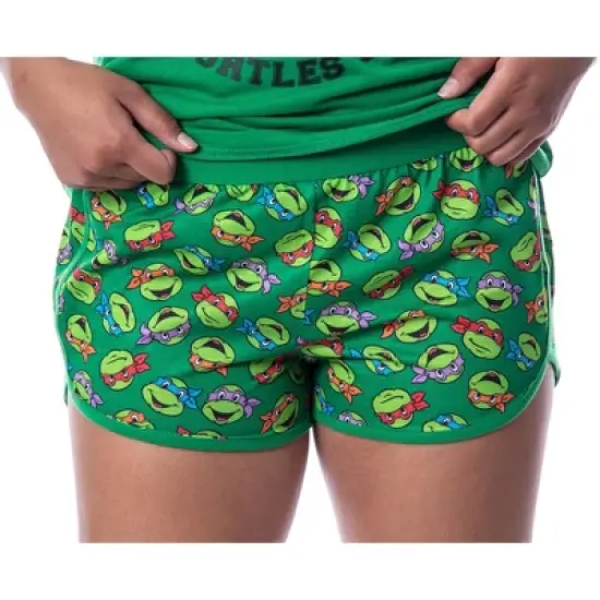 Nickelodeon Teenage Mutant Ninja Turtles Womens' 84 Tank Pajama Short Set Green image {3}