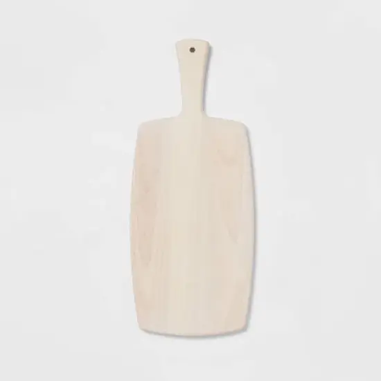 17" x 7" Rubberwood White Washed Serving Board - Threshold&trade; image {2}