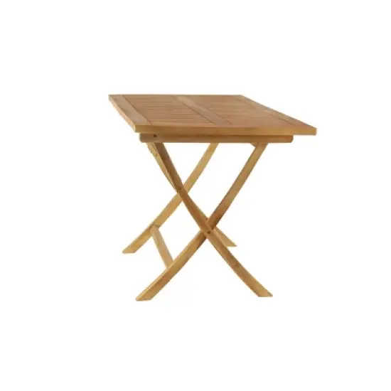 5pc Traditional Teak Wood Patio Dining Set - Brown - Olivia & May image {6}