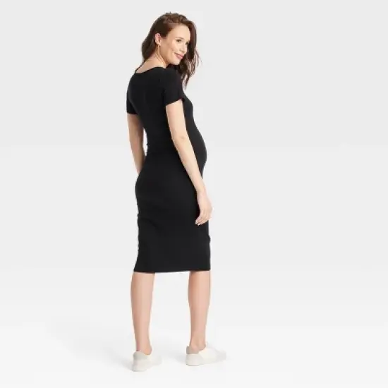 Short Sleeve Essential Midi T-Shirt Maternity Dress - Isabel Maternity by Ingrid & Isabel&trade; image {1}