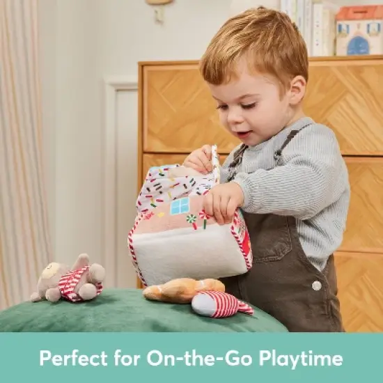 Baby GUND Play Soft Collection, My First Gingerbread House 5-Piece Playset with Rattle, Squeaker and Crinkle Plush Toys, 7.5&rdquo; image {2}