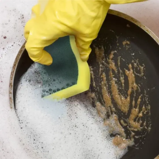 ELITRA HOME Heavy Duty Scrubber Sponge, with Smell Resistant Hydrophilic Foam Technology, Odorless - Green image {3}