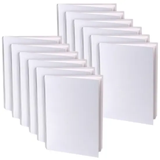 Young Authors Blank Hardcover Book, White Pages, 5" x 4" Portrait, 14 Sheets/28 Pages, Pack of 12 image {3}
