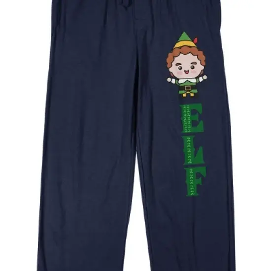 Elf Kawaii Buddy Men's Navy Sleep Pajama Pants image {1}